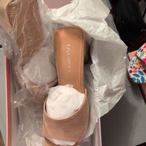 Lisa Vicky Tan Suede Mules for Women